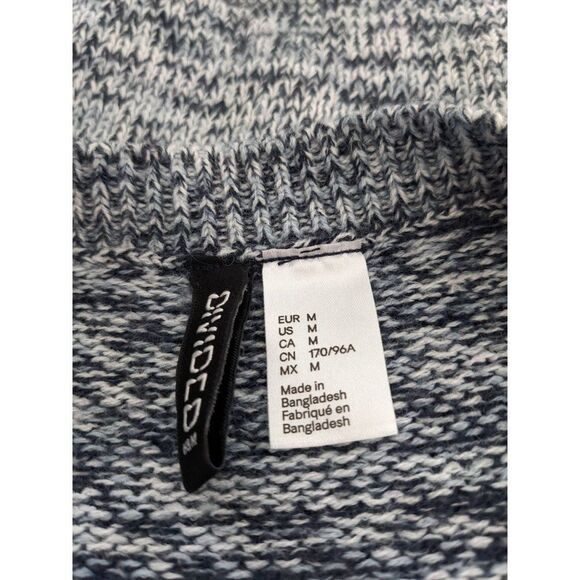 Divided Blue Cropped Sweater Size Medium H&M Blue Sweater Navy Blue Sweater - Picture 5 of 6